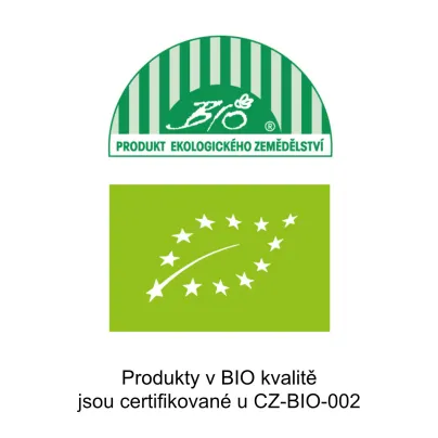 Produkty v BIO kvalitě jsou certifikované u CZ-BIO-002