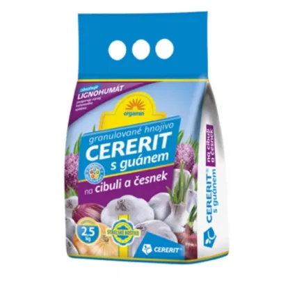 Cererit s guánem CIBULE, ČESNEK - Forestina - pevné hnojivo - 2,5 kg